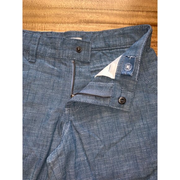 Cat & Jack Boys Chambray Blue Shorts w/ Pockets, Snap & Zip Closure Size 7 - Picture 5 of 11